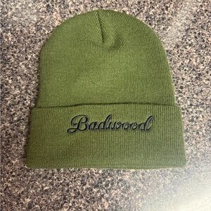 Badwood Olive Knit Beanie